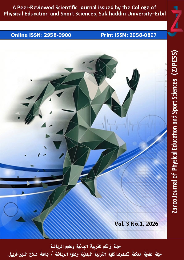 					View Vol. 3 No. 1 (2026): Zanco Journal of Physical Education and Sport Sciences
				