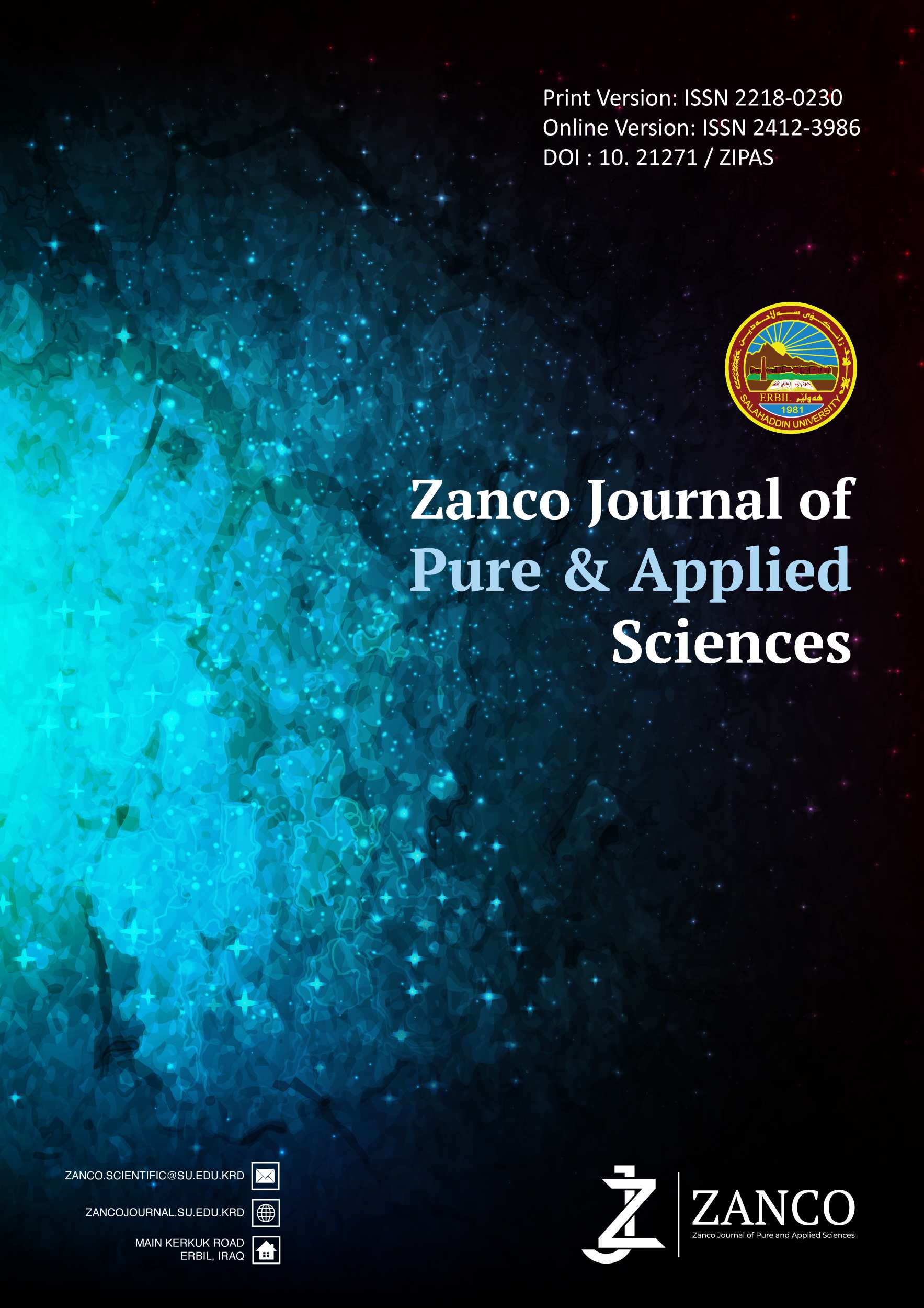 					View Vol. 38 No. 2 (2026): Zanco Journal of Pure and Applied Sciences
				