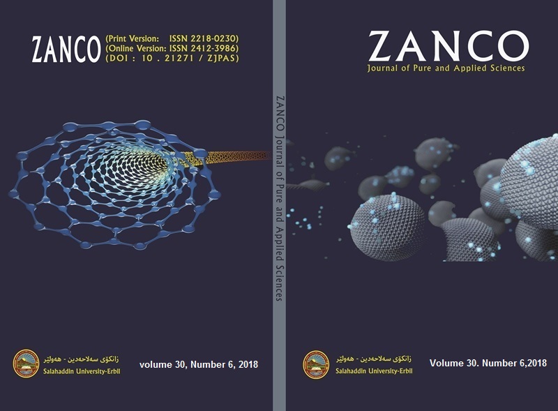 					View Vol. 30 No. 6 (2018): Zanco Journal of Pure and Applied Sciences
				
