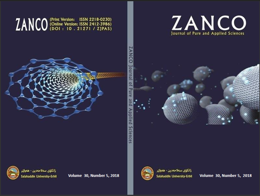 					View Vol. 30 No. 5 (2018): Zanco Journal of Pure and Applied Sciences
				